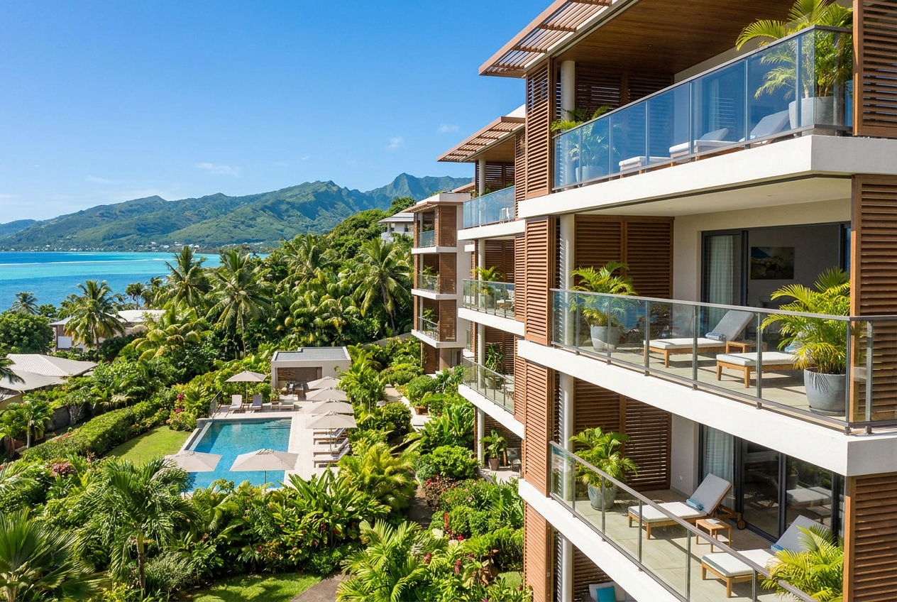 T3 meublé vue mer en location à Punaauia