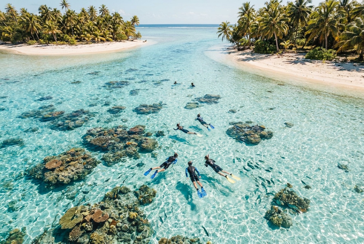 Drift snorkeling jardin de corail — Taha'a