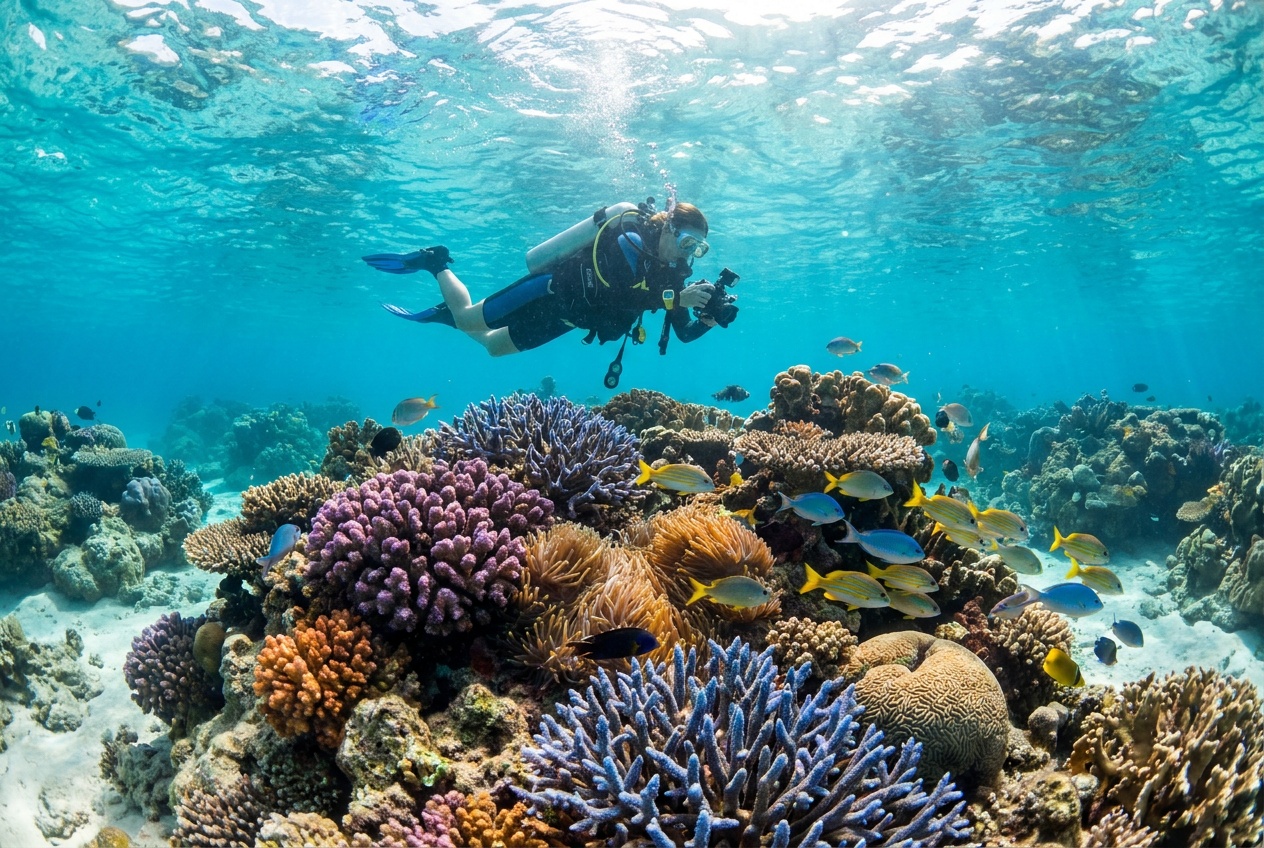 Plongée bouteille jardins de corail — Bora Bora