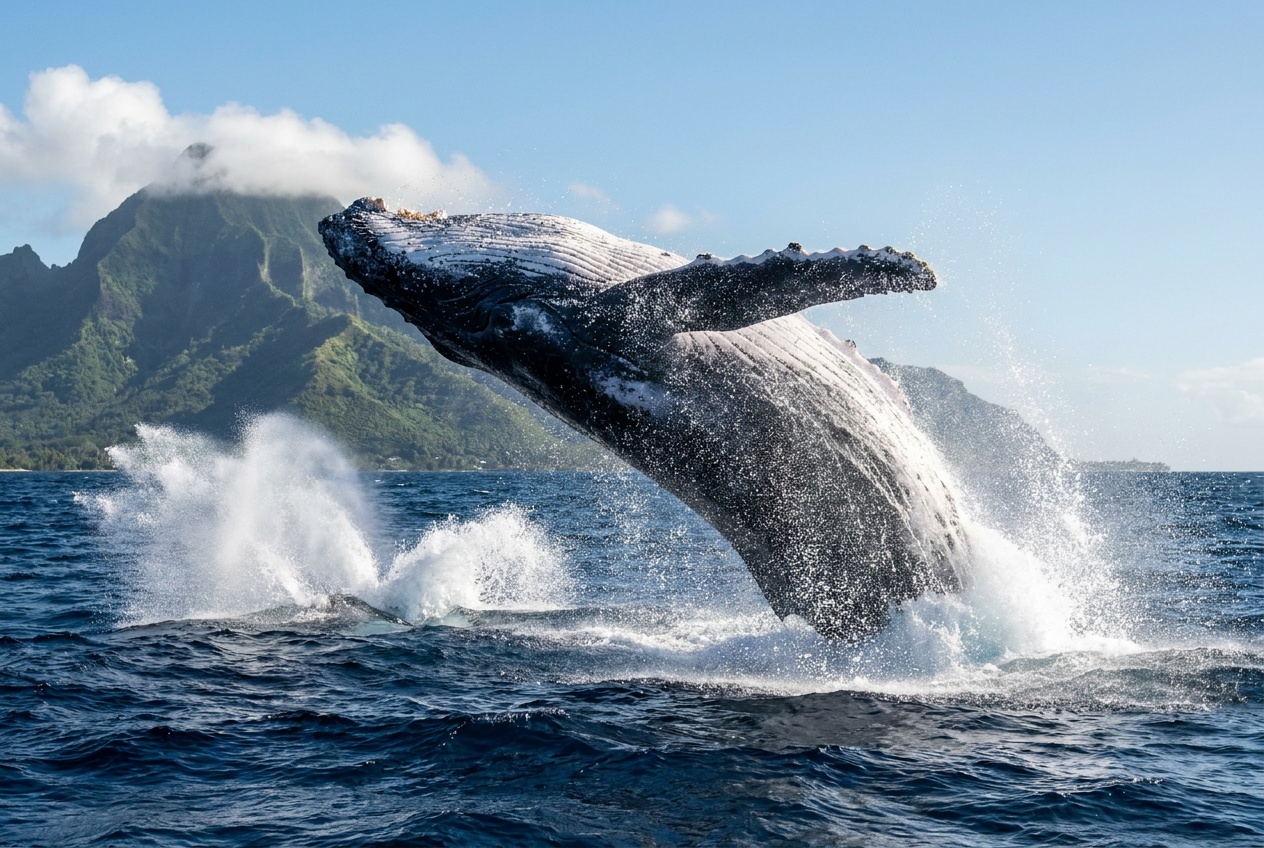 Safari baleines à bosse — Moorea
