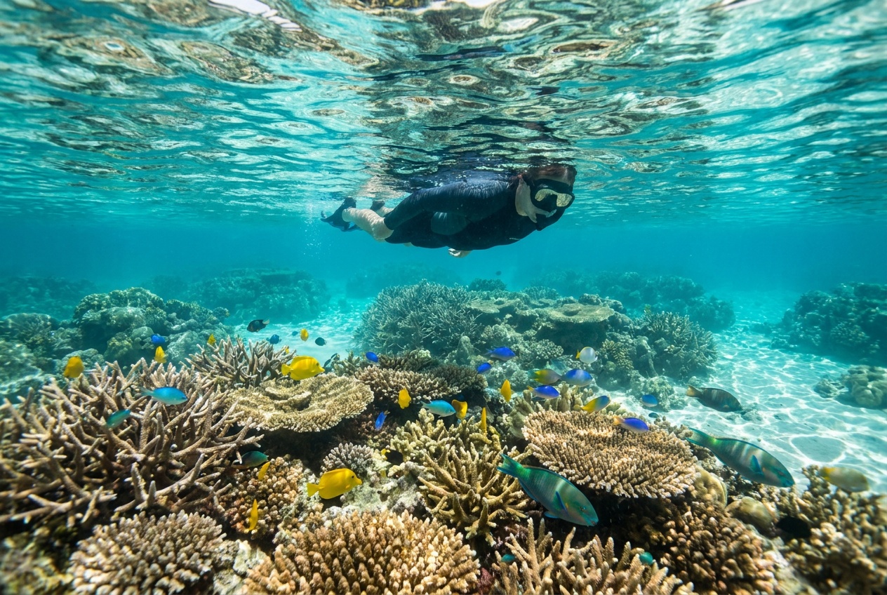 Snorkeling jardin de corail — Huahine