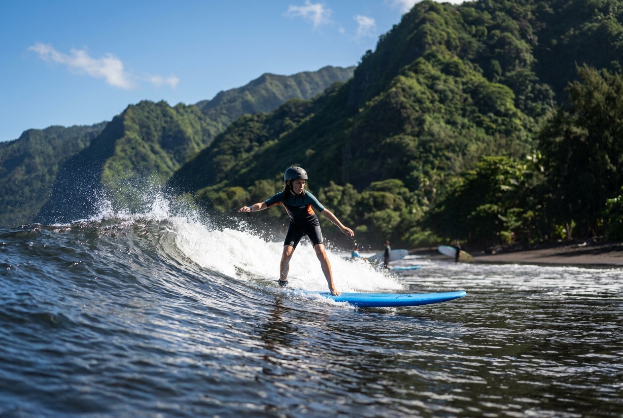 Surf découverte plage de Papenoo — Tahiti