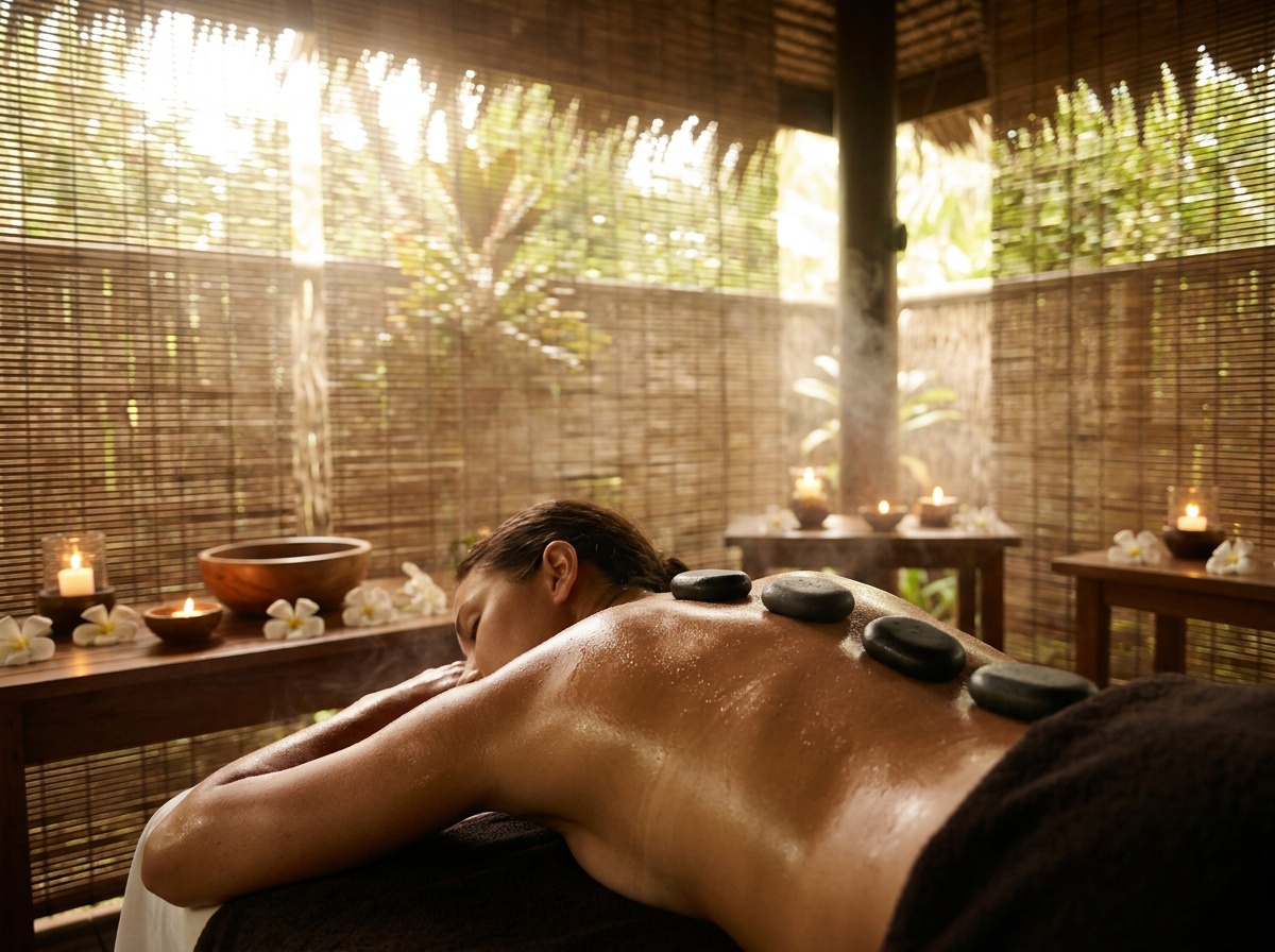 Massage aux pierres chaudes