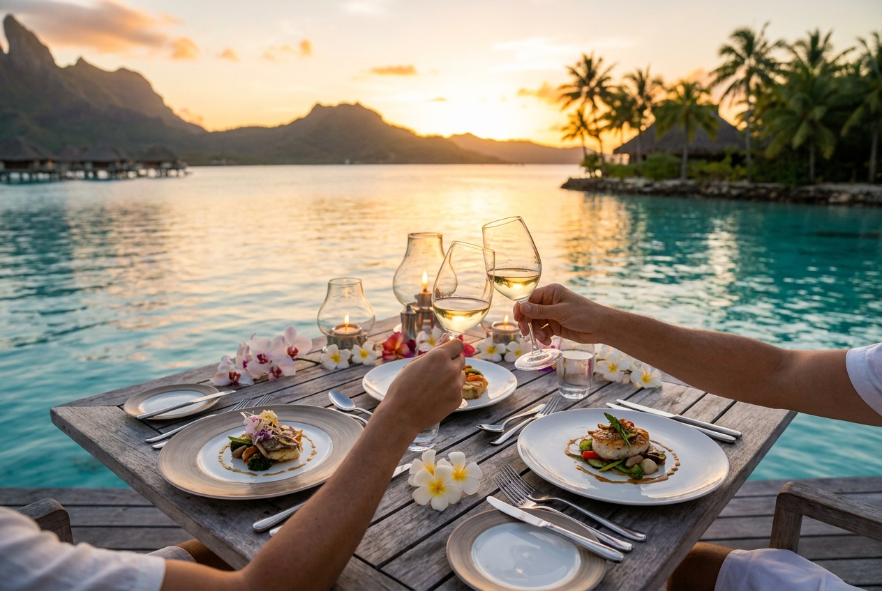 Dîner privatif sur le ponton