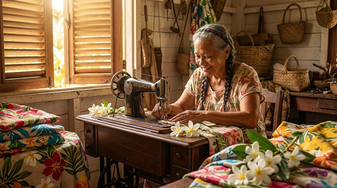Atelier de couture à Papeete