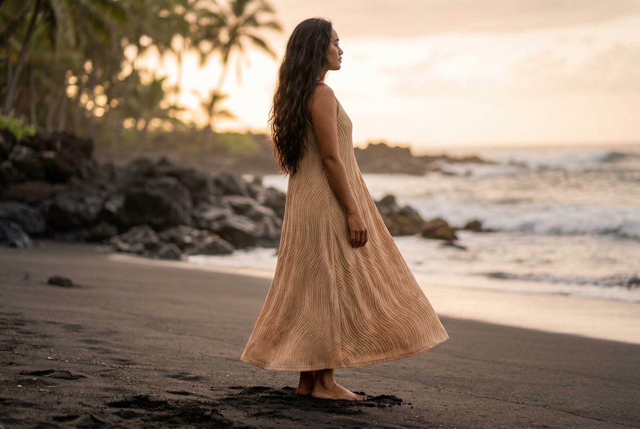 Robe Anuanua plissée