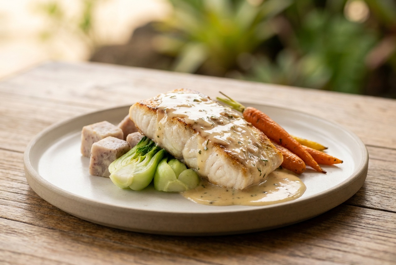 Mahi-mahi, beurre blanc coco