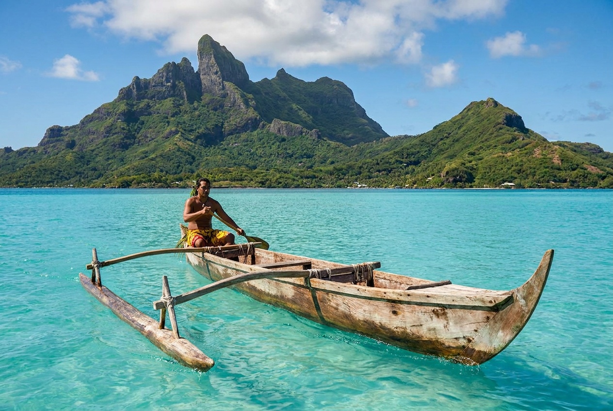 Tour du lagon en pirogue