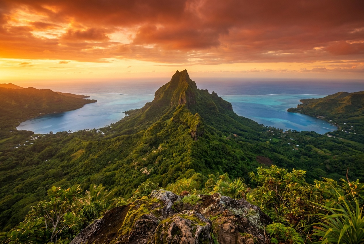Coucher de soleil au Belvédère