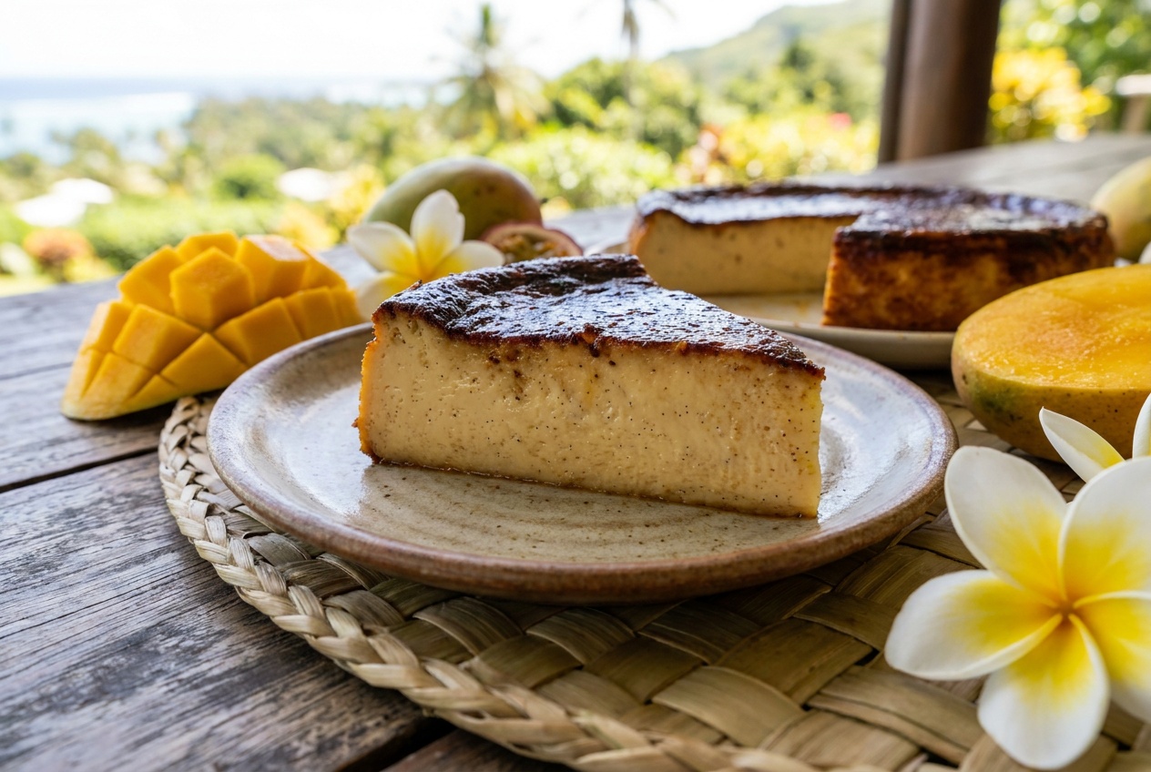 Far tahitien à la vanille