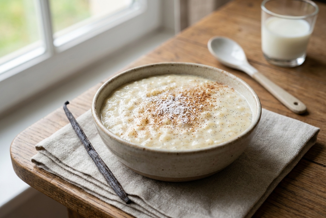 Riz au lait crémeux à la vanille
